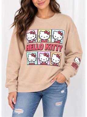 Hello Kitty Graphic Crewneck Sweatshirt- Large